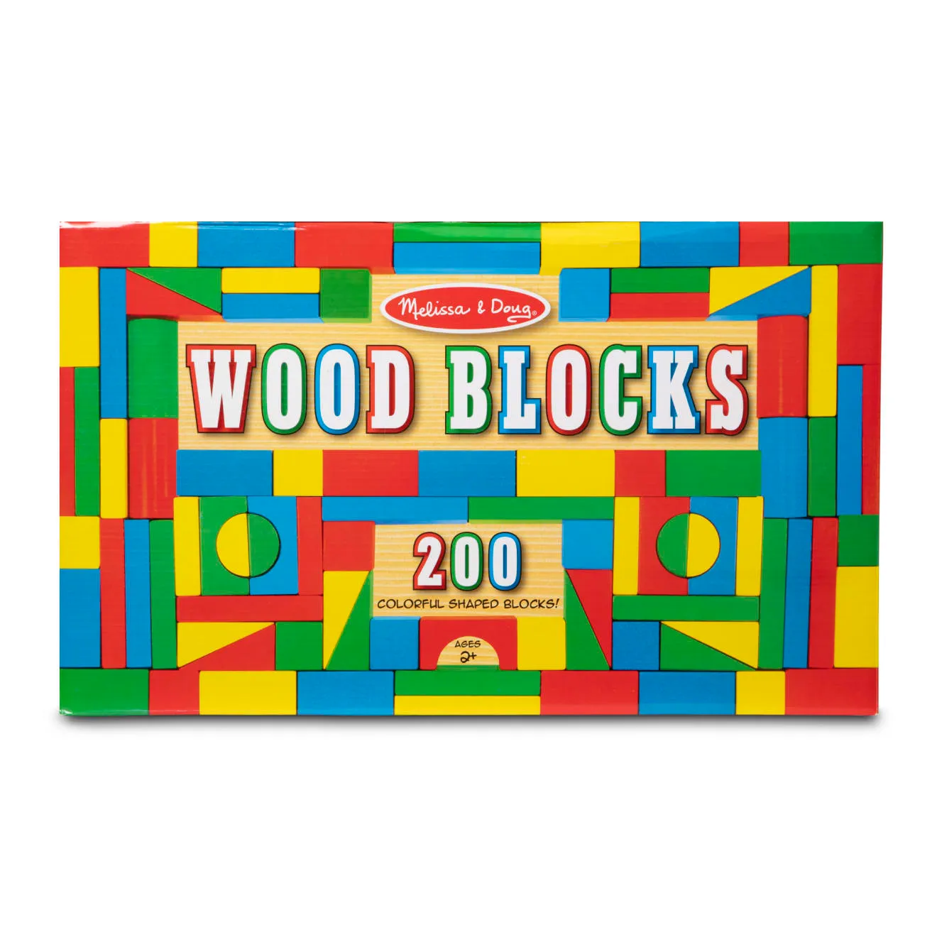 Melissa & Doug 200 Piece Wood Blocks Bausteine 200 Teile Holz