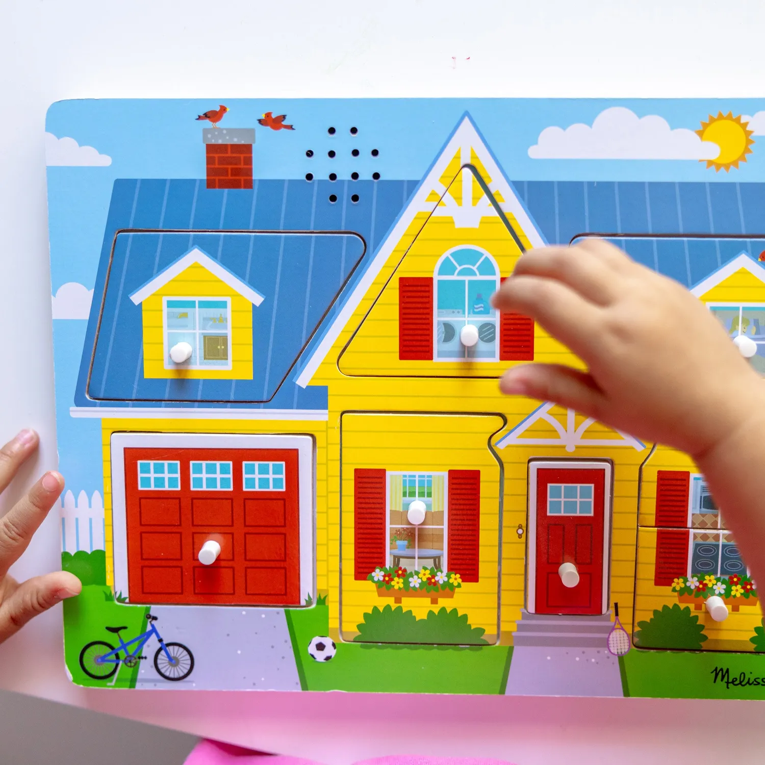 Melissa & Doug Around the House Soundpuzzle Holz 8-tlg