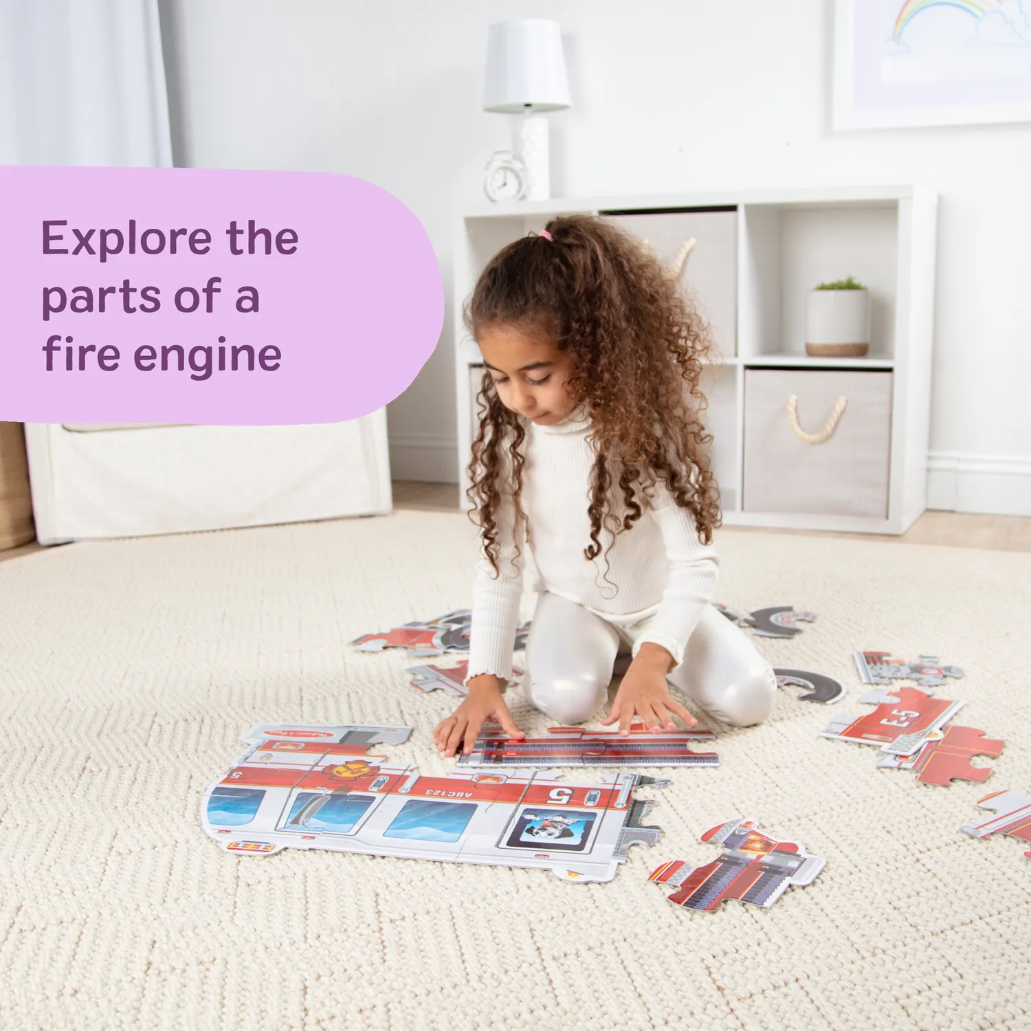 Melissa & Doug Giant Fire Truck Bodenpuzzle 24 Teile XXL