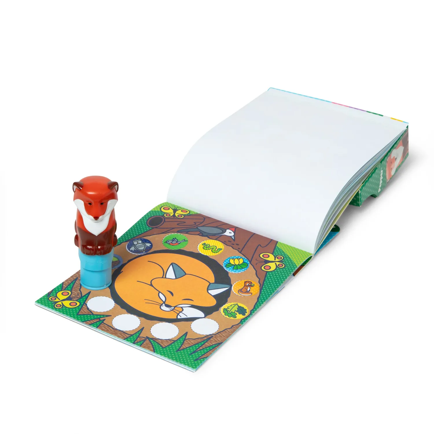 Melissa & Doug Sticker WOW Fuchs Stempel-Set 24 Seiten 300 Sticker