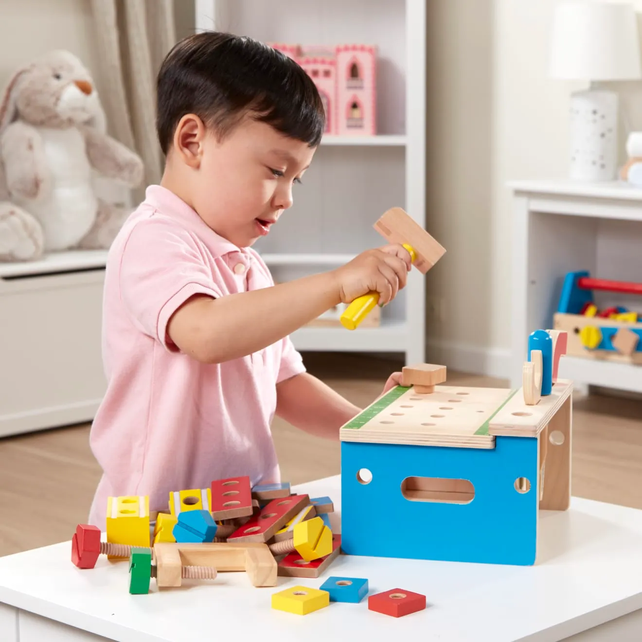Melissa & Doug Hammer & Saw Werkbank Holz 32 Teile ab 3 Jahre