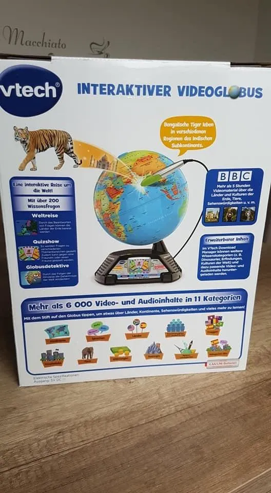VTech 80-605404 Interaktiver Videoglobus Lernglobus ab 7 J.