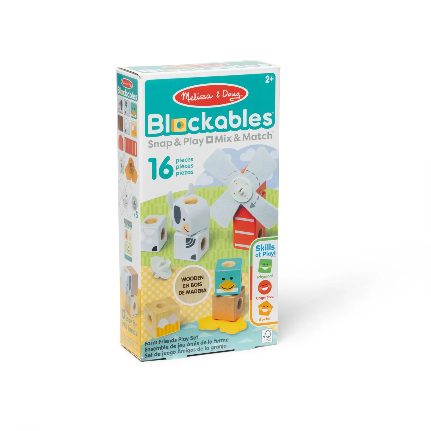 Melissa & Doug Blockables Farm Friends Steckbausteine 16-tlg