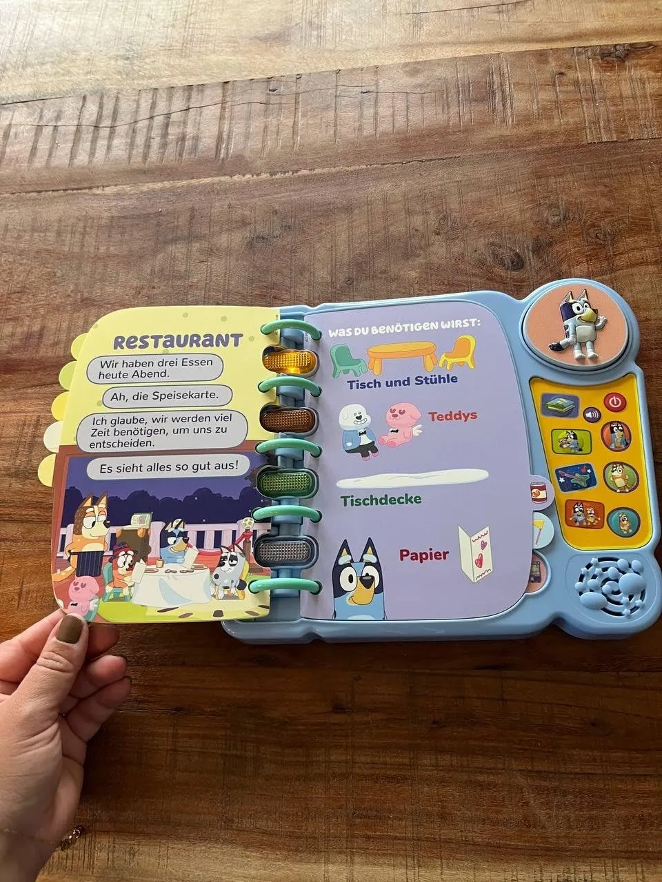 VTech Bluey Interaktives Lernspielbuch 14 Seiten mit Originalstimmen