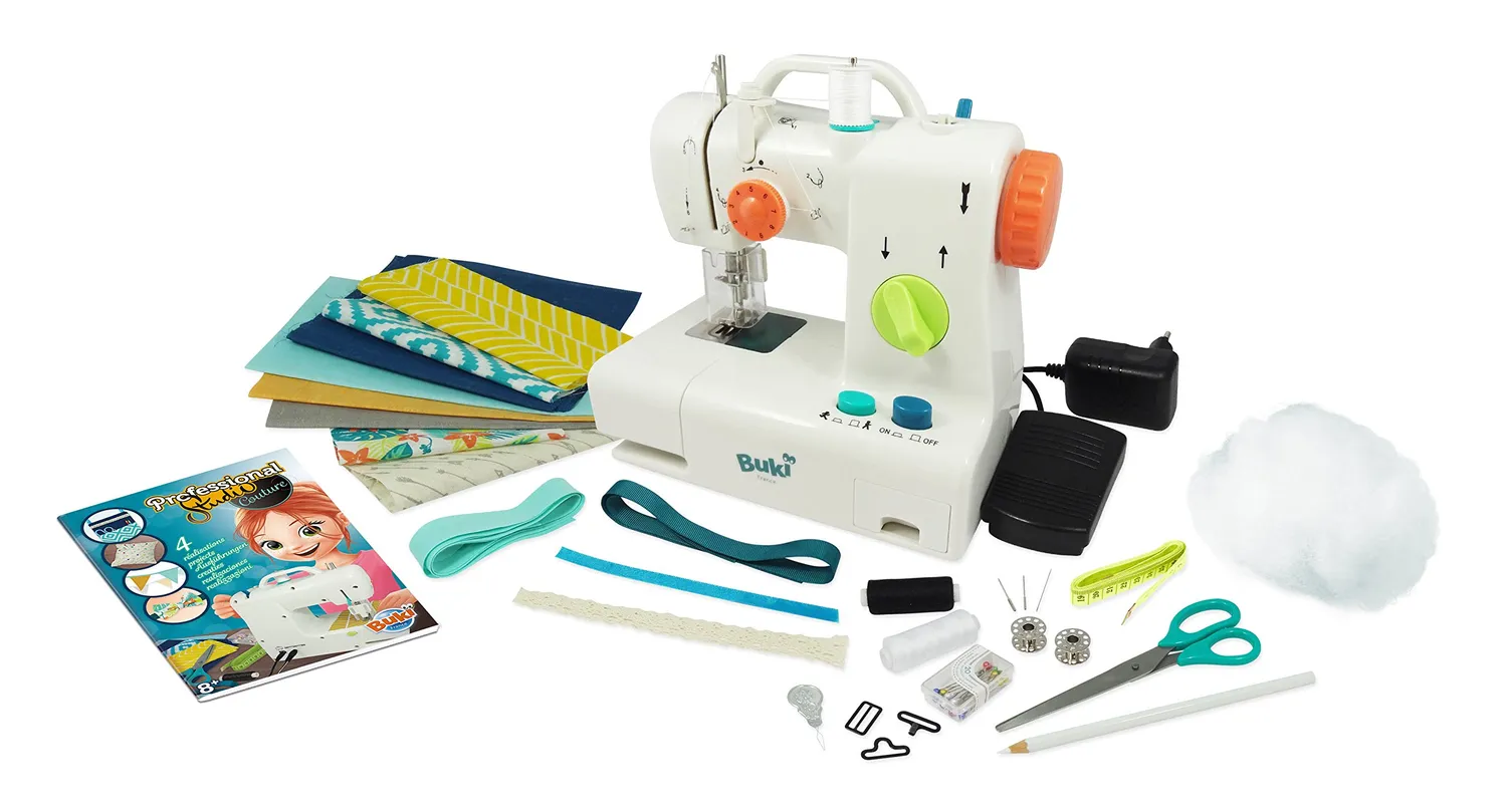 Buki Professional Studio Couture Nähmaschine für Kinder 4 Projekte