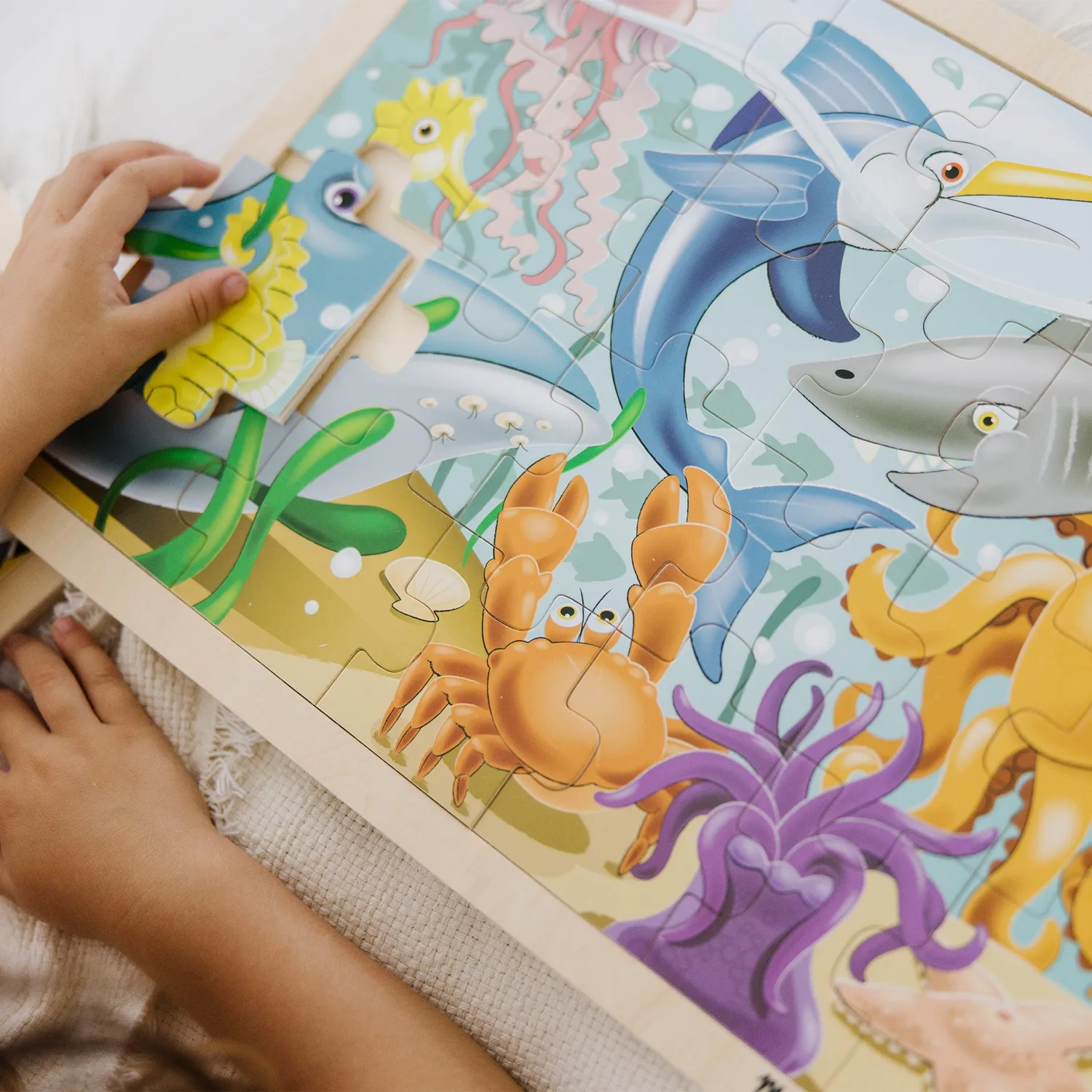 Melissa & Doug Under the Sea Holzpuzzle 24 Teile Meer