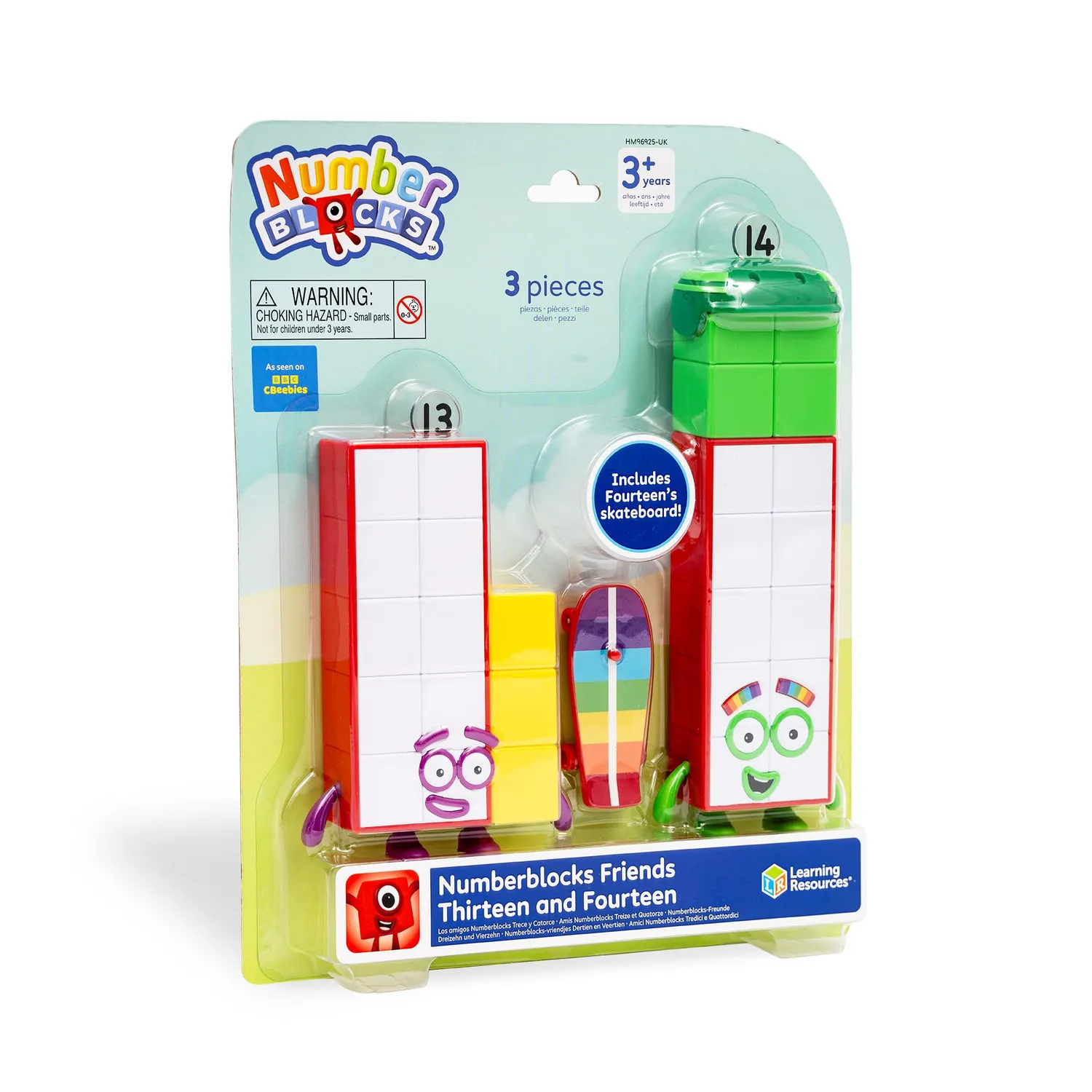 Learning Resources Numberblocks 13+14 Figuren Lernspielzeug Skateboard