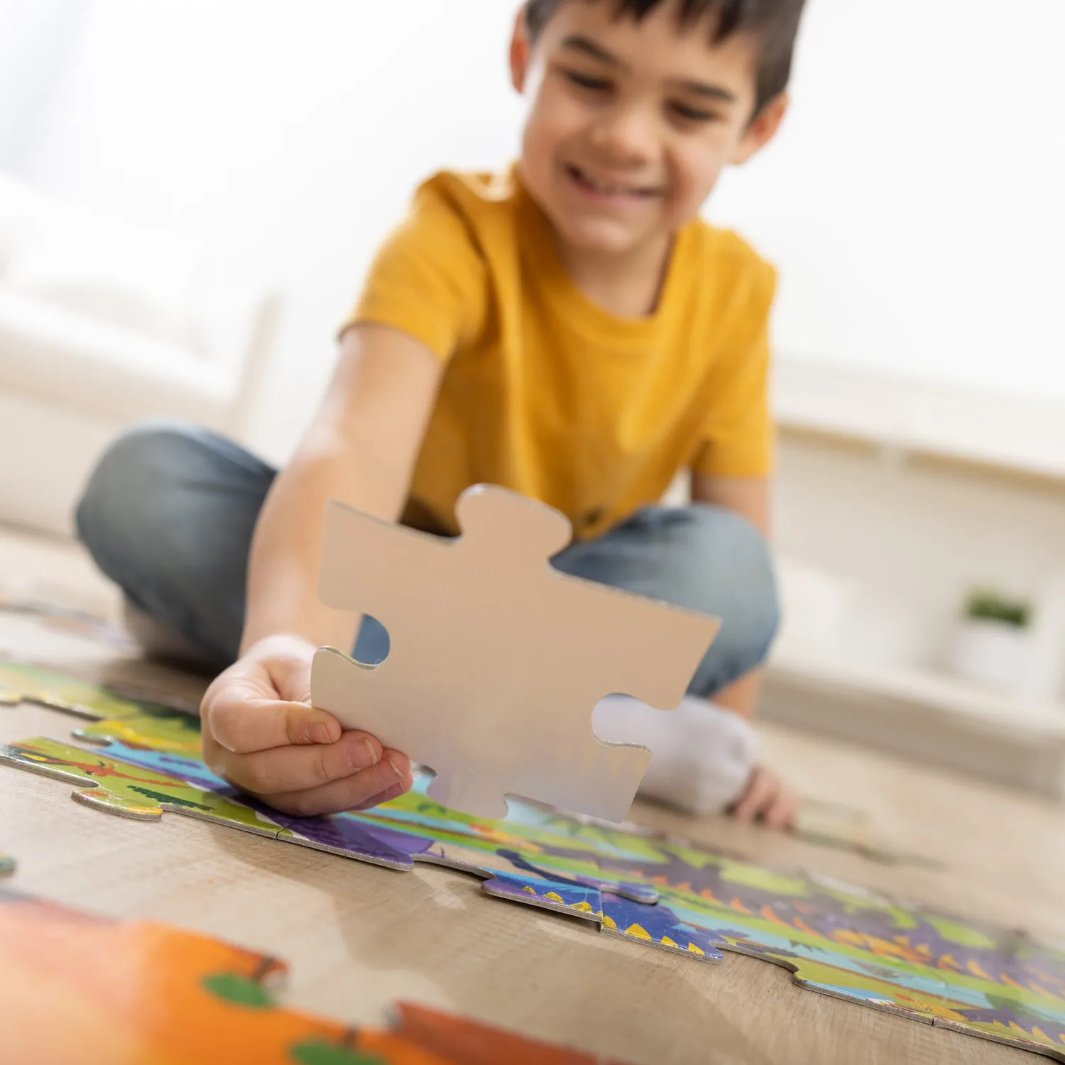 Melissa & Doug Land of Dinosaurs Bodenpuzzle 48 Teile ab 3 Jahren