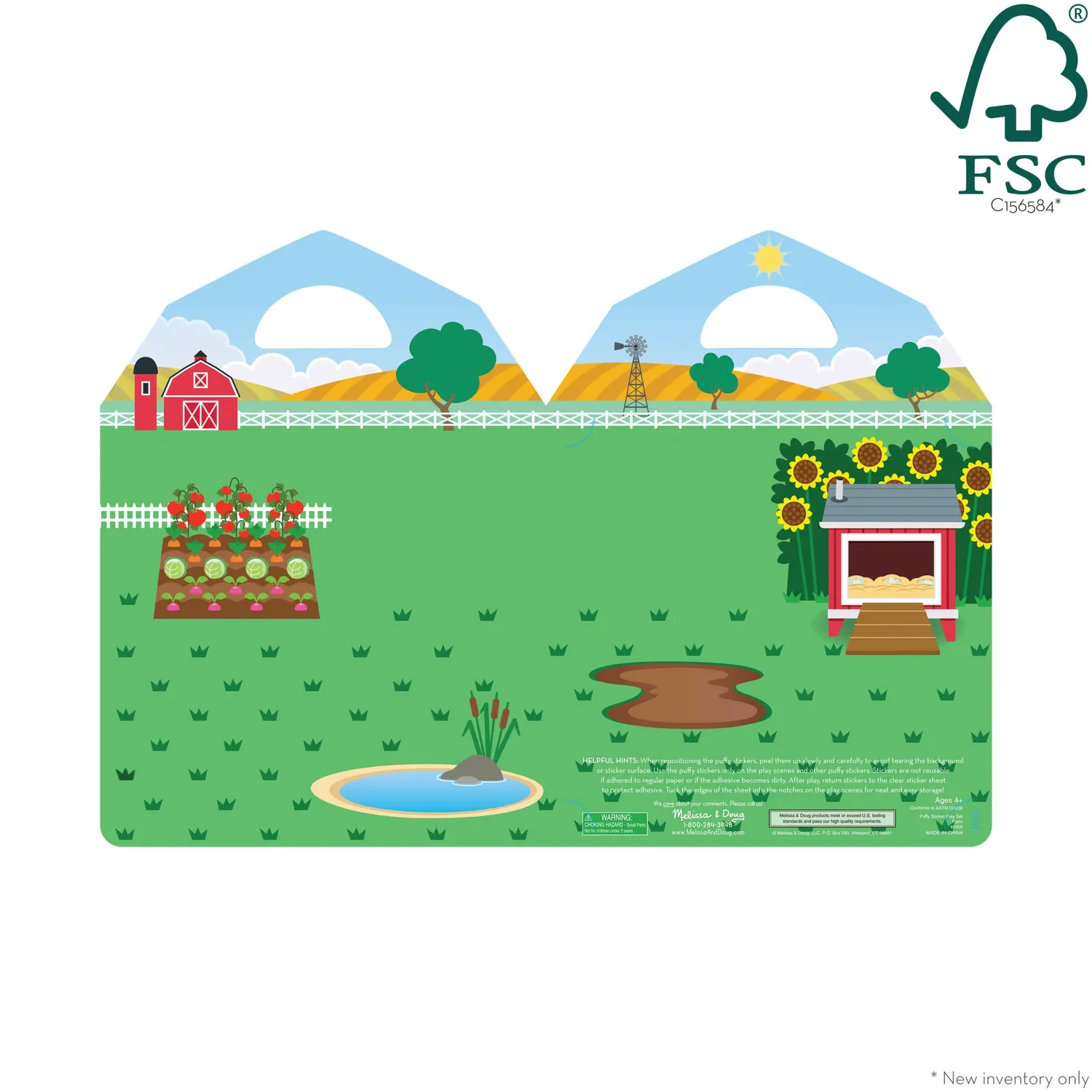 Melissa & Doug Puffy Sticker Bauernhof Sticker-Set On the Farm