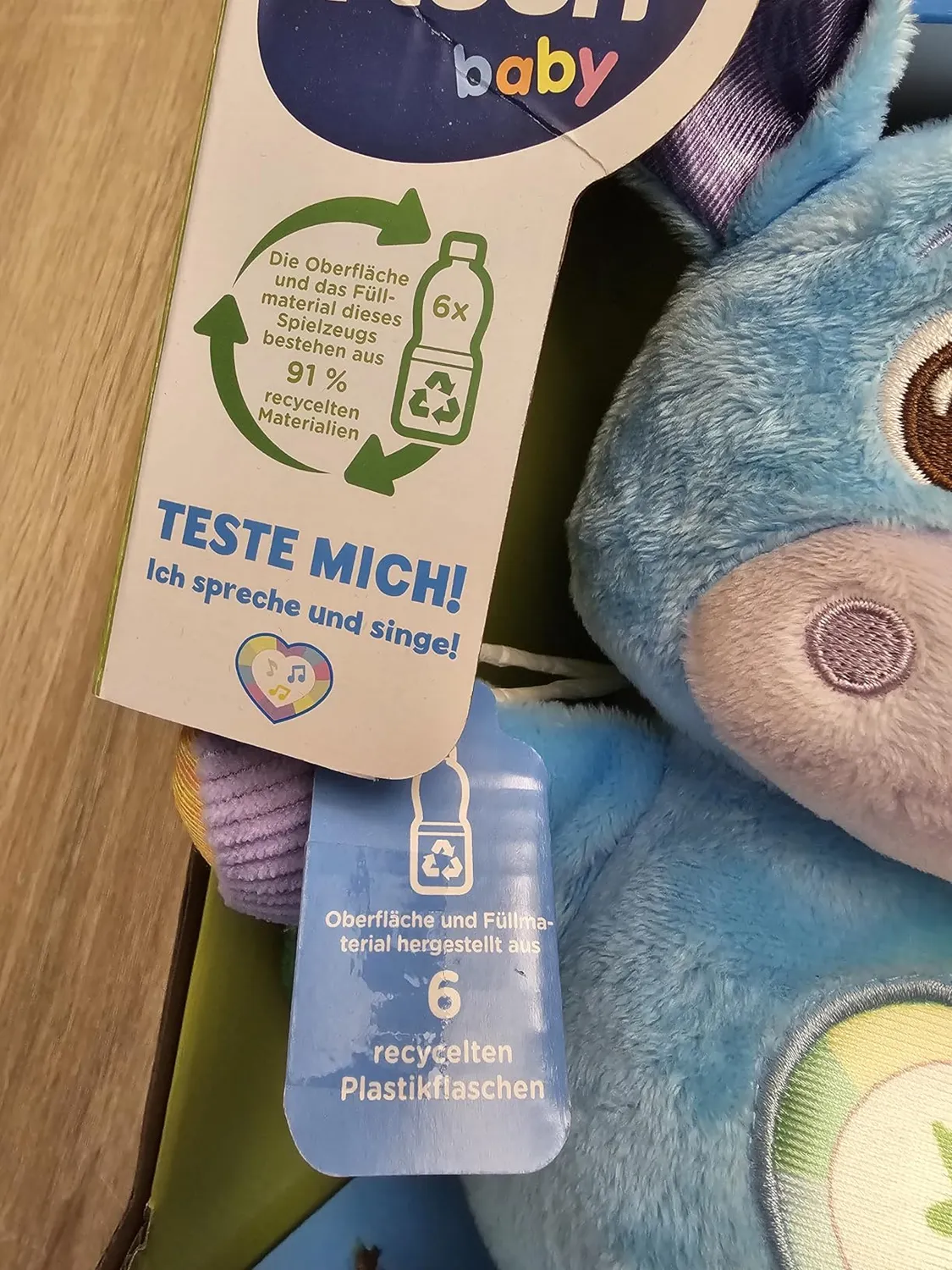 VTech Baby Flusspferd Kuscheltier 3-36 Monate mit Musik