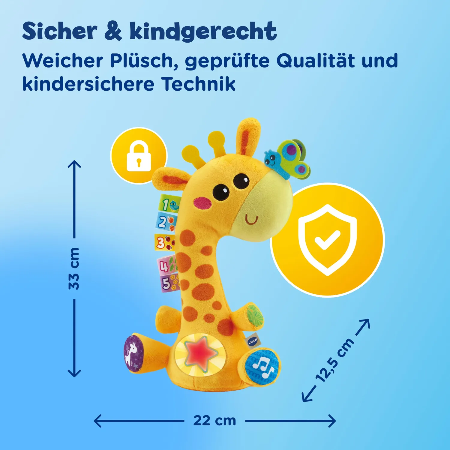 VTech Baby Tanz-mit-mir-Giraffe Plüschtier mit Musik