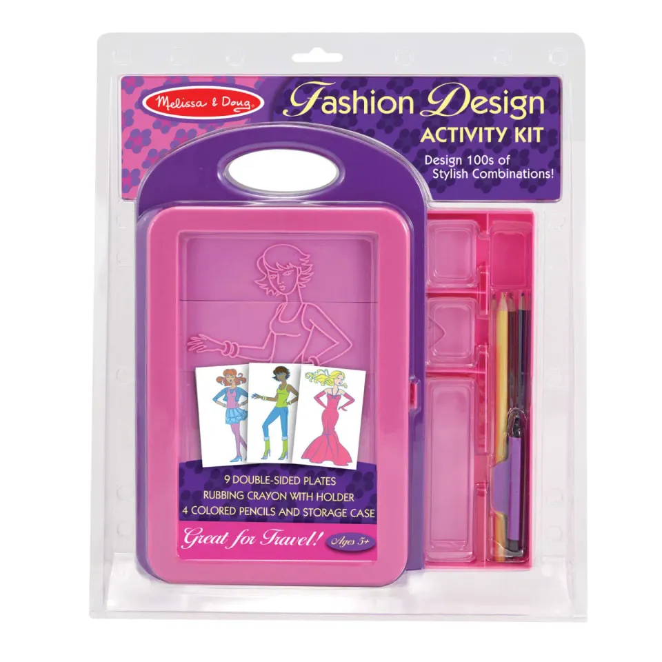 Melissa & Doug Fashion Design Activity Kit Malset 16-teilig Mode