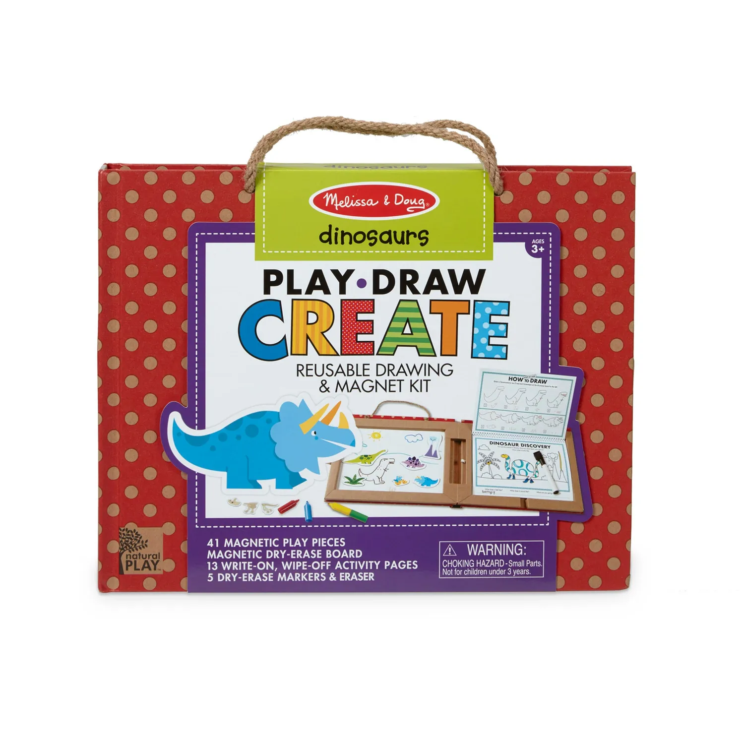 Melissa & Doug Natural Play Dinosaurier Mal- und Magnetset
