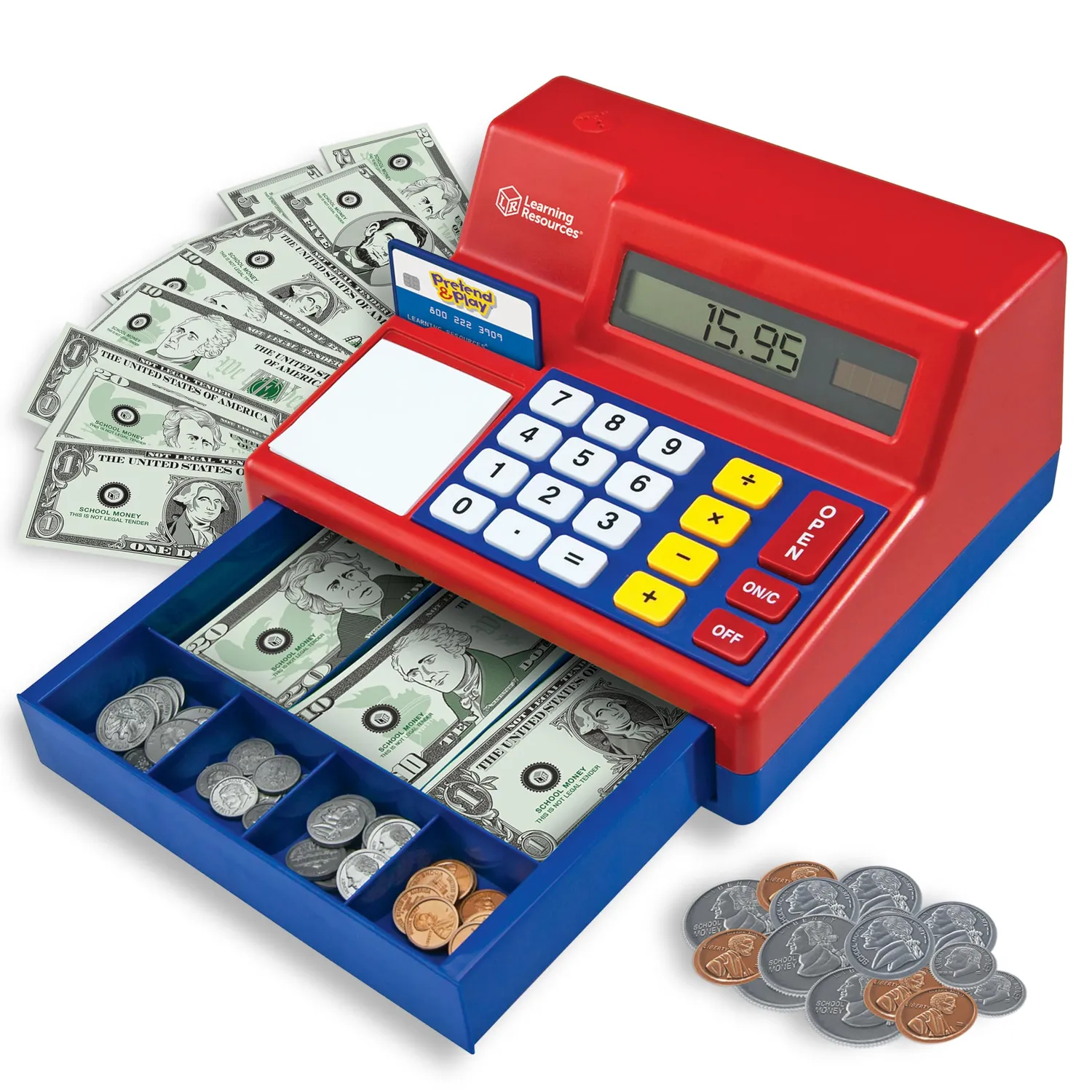 Learning Resources Kaufladenkasse Spielkasse Rot Euro