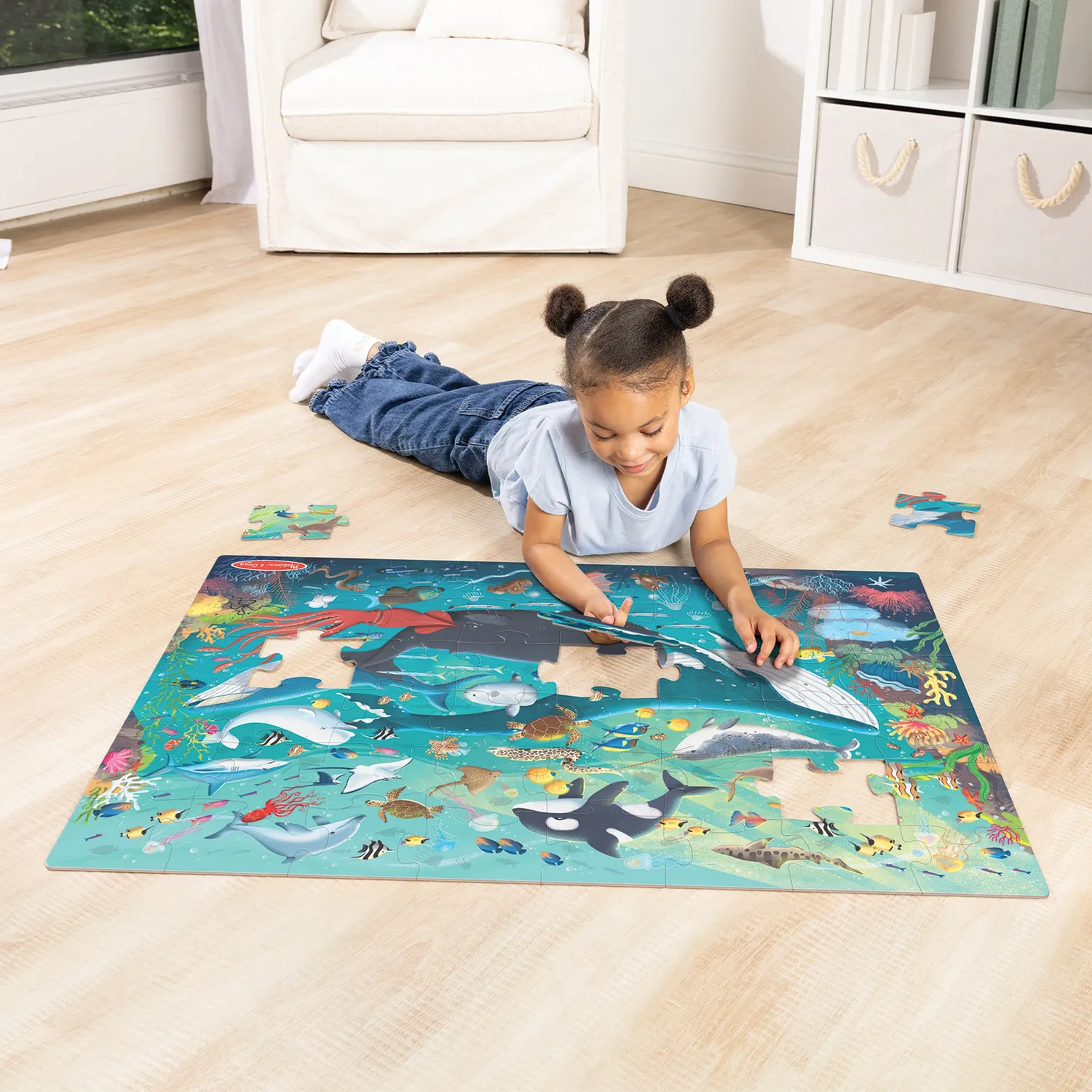 Melissa & Doug Underwater Floor Puzzle Bodenpuzzle 48 Teile groß