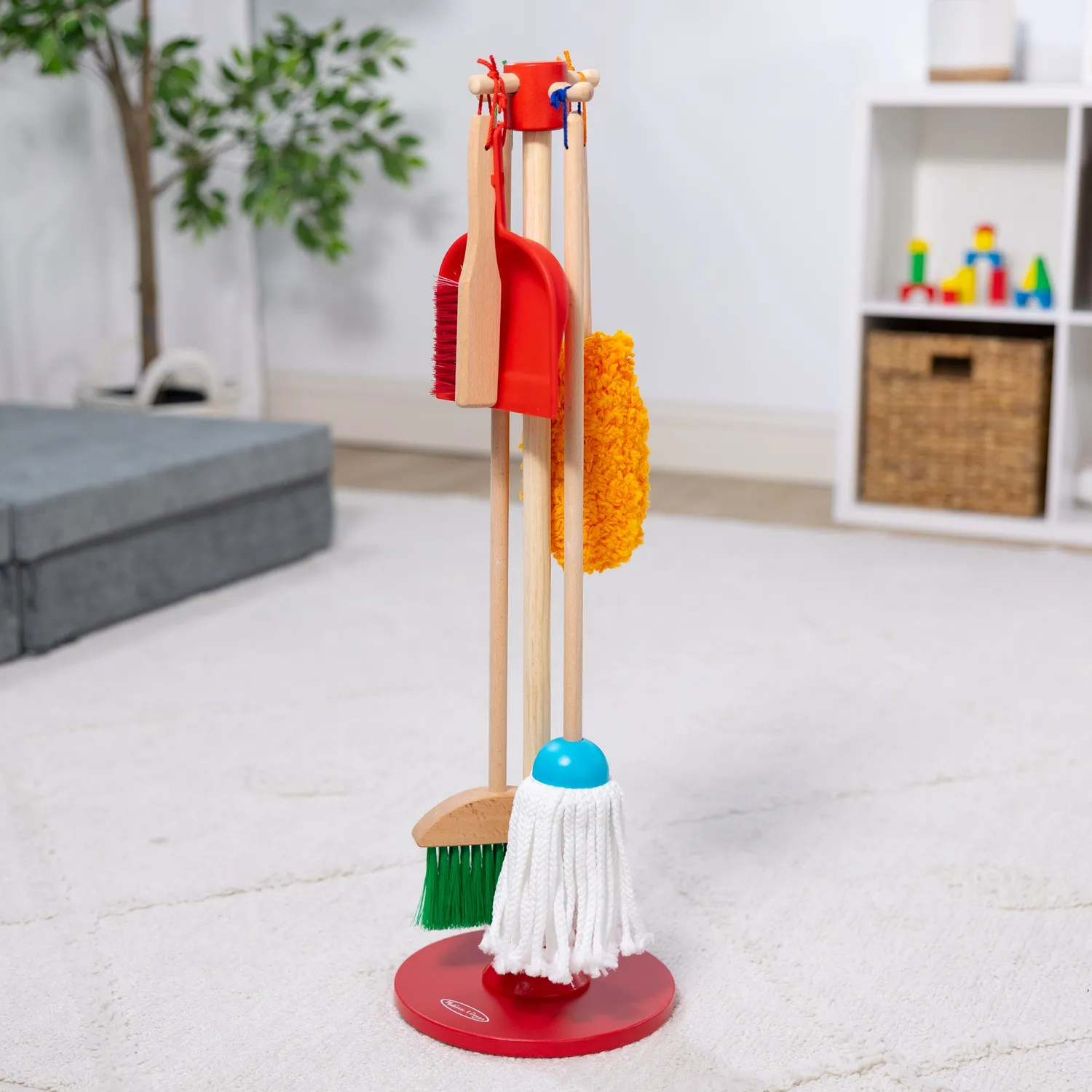 Melissa & Doug Dust Sweep Mop Kinder Kehrset 6-teilig