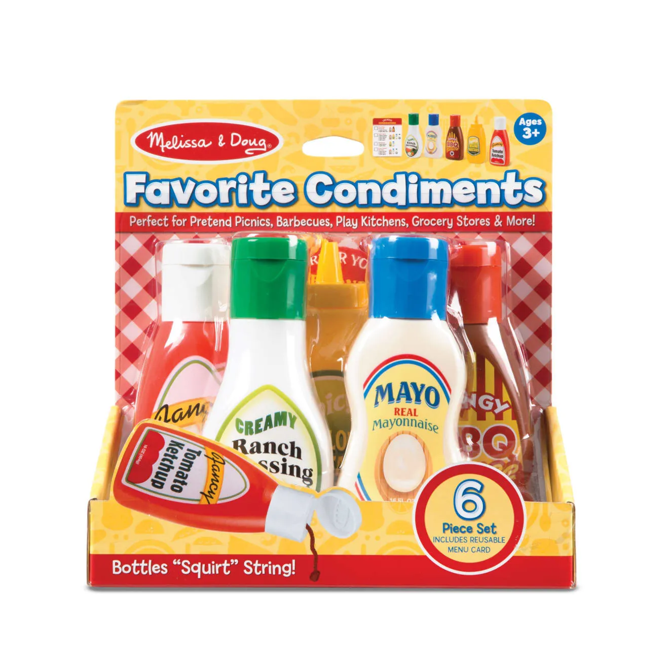 Melissa & Doug Favorite Condiments Spielessen 5 Soßenflaschen