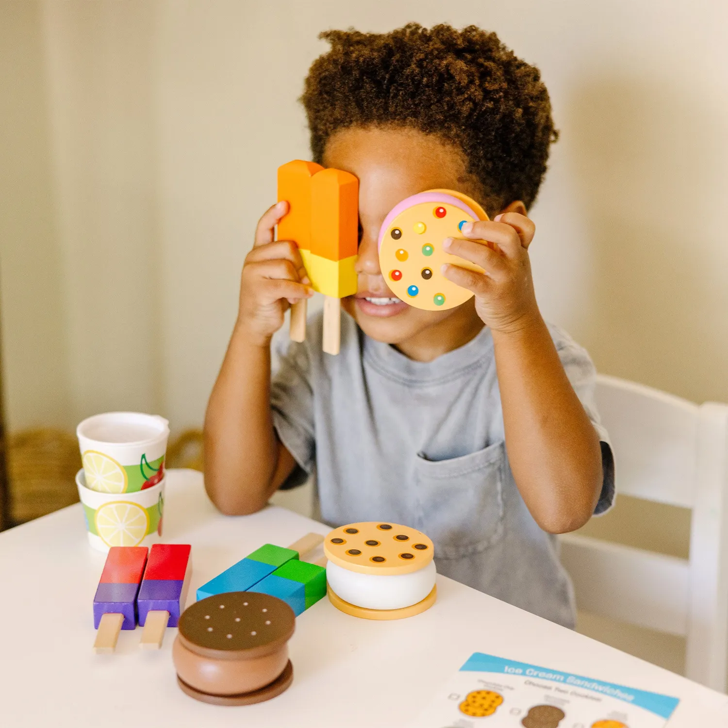 Melissa & Doug Frozen Treats Spieleis Holz 24-teilig stapelbar