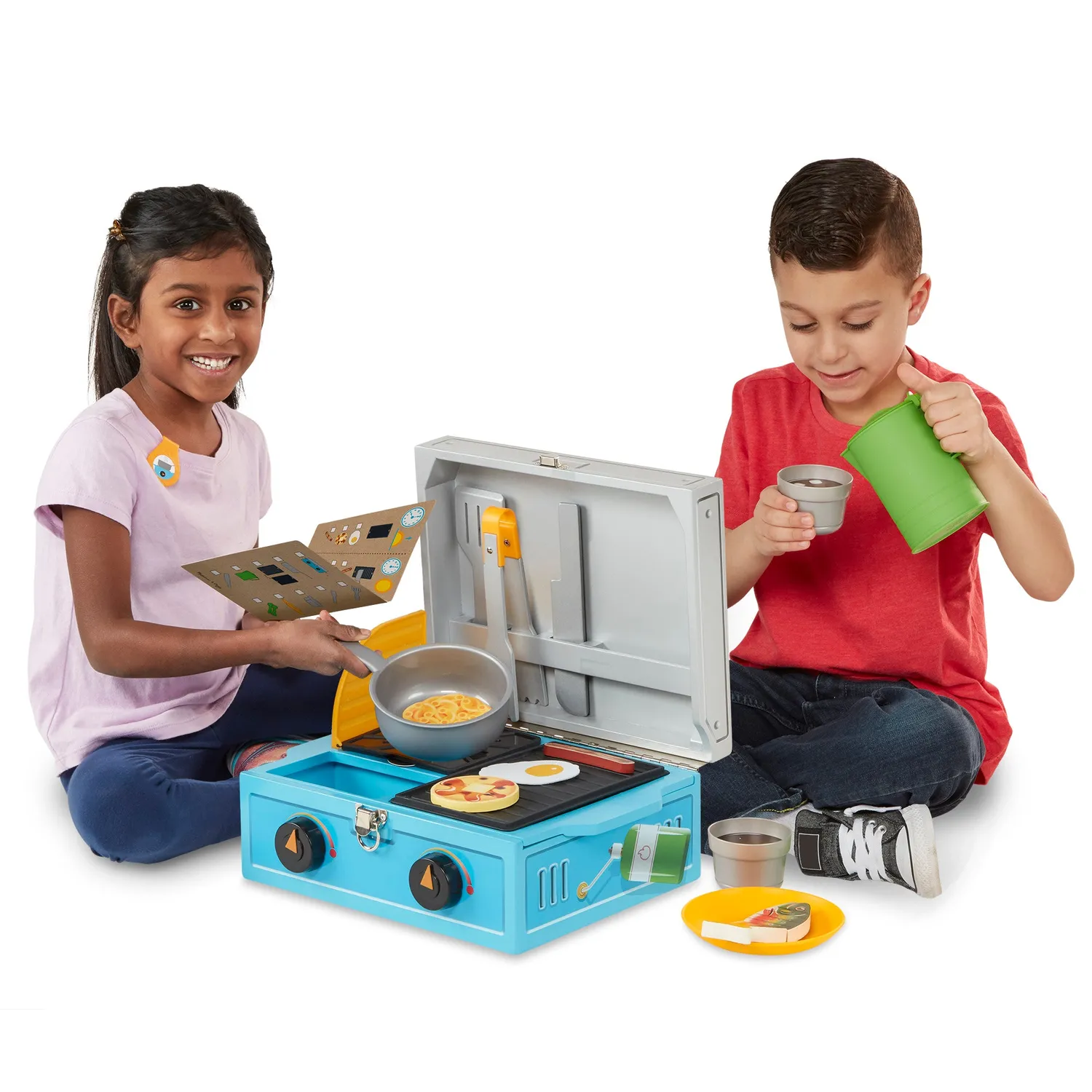 Melissa & Doug Let's Explore Camping Spielküche Holz 24-teilig