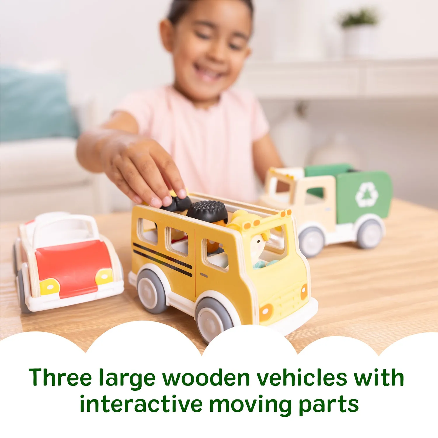 Melissa & Doug Cheery Lane Fahrzeuge Spielset Holz