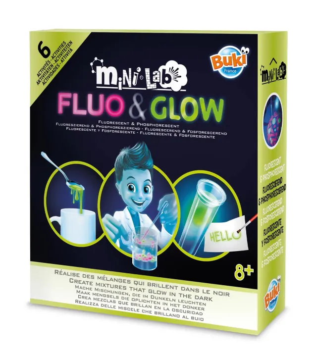 Buki Mini Lab Fosfor & Fluo 3011 Experimentierkasten leuchtend