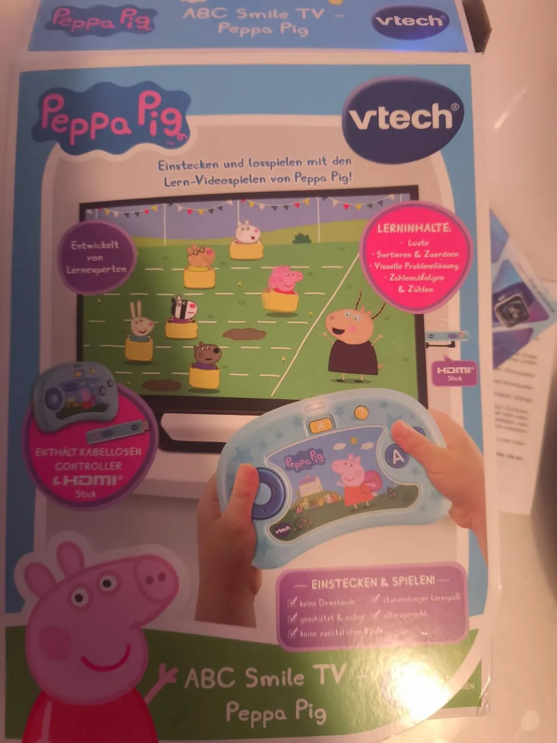 VTech ABC Smile TV Peppa Pig Lernkonsole HDMI 3-7 J.
