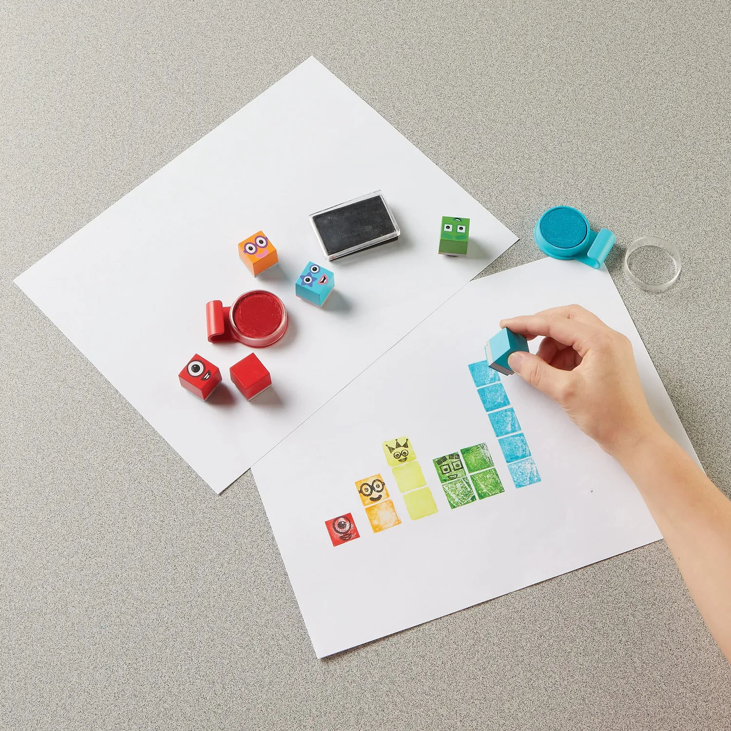 Learning Resources Numberblocks Stampoline Freizeitpark Stempelset