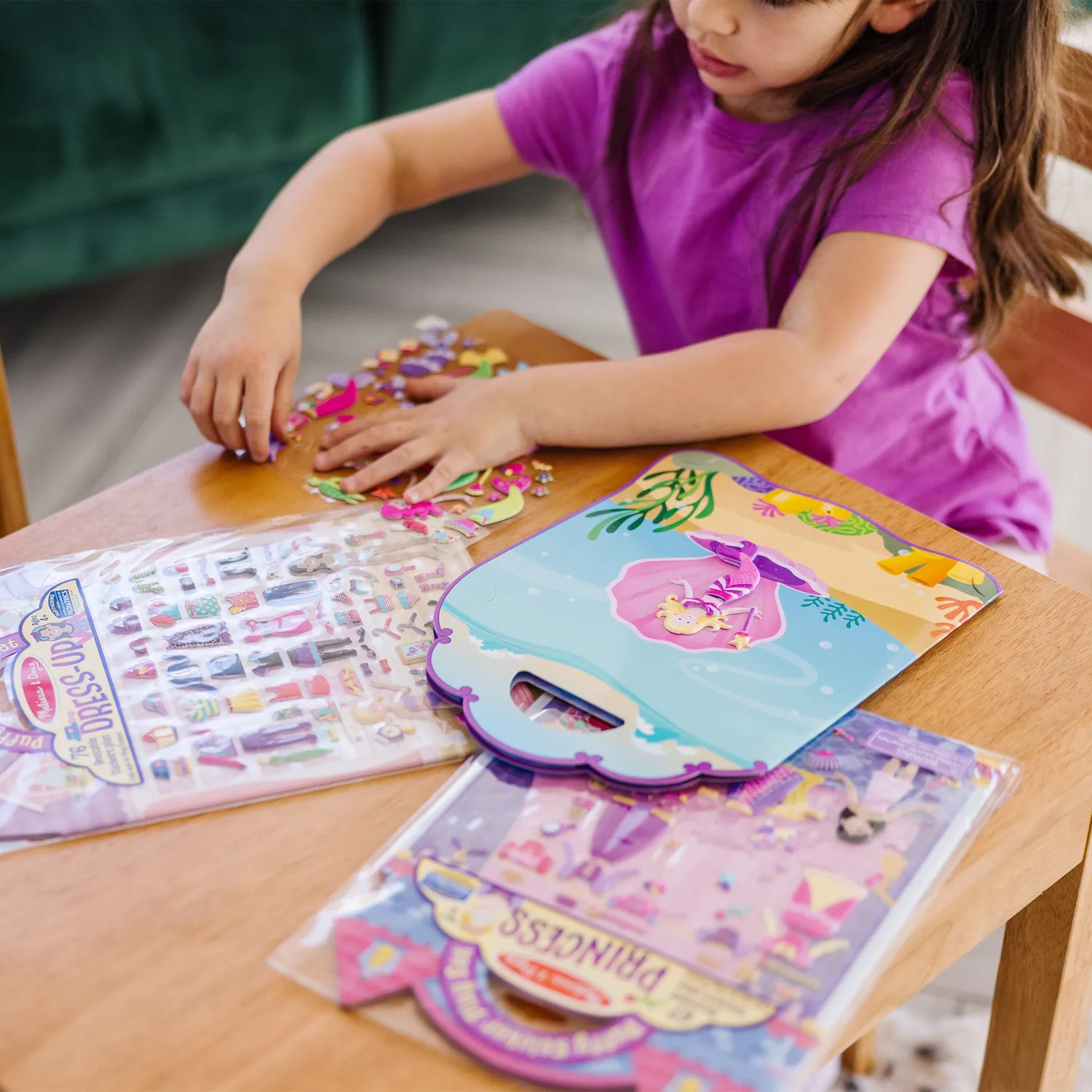 Melissa & Doug Puffy Sticker Bundle Prinzessin 3er Set