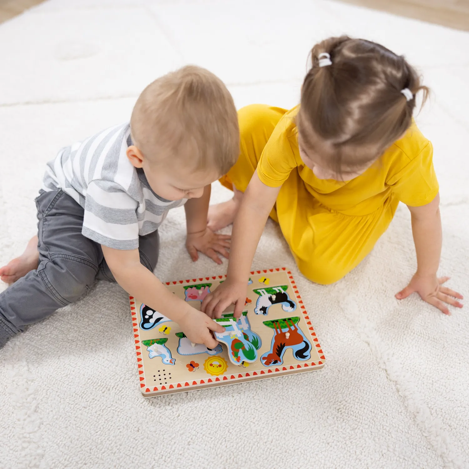 Melissa & Doug Farm Soundpuzzle Holz 8 Teile Tierstimmen