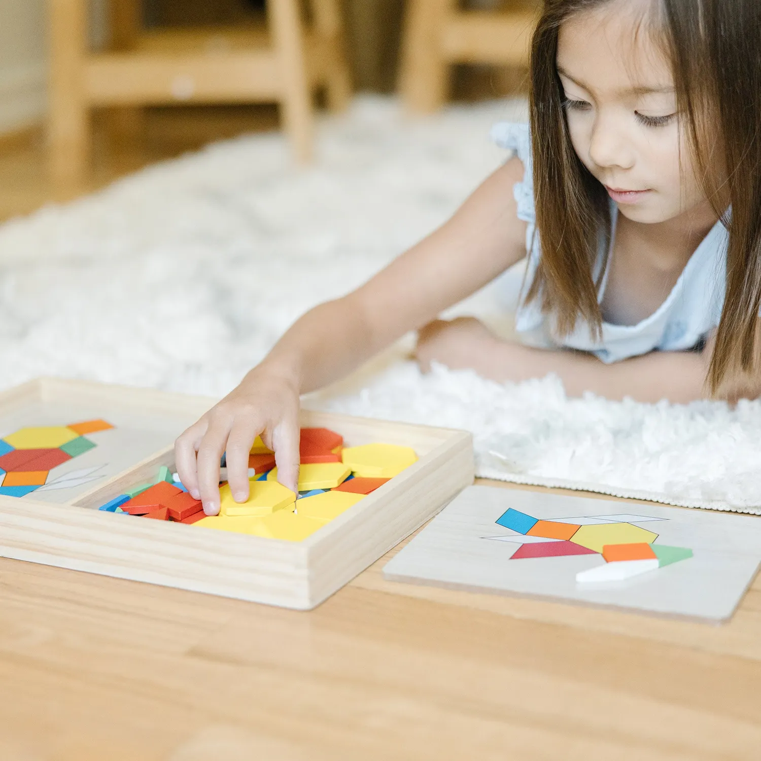 Melissa & Doug Pattern Blocks Legespiel Holz 120 Teile