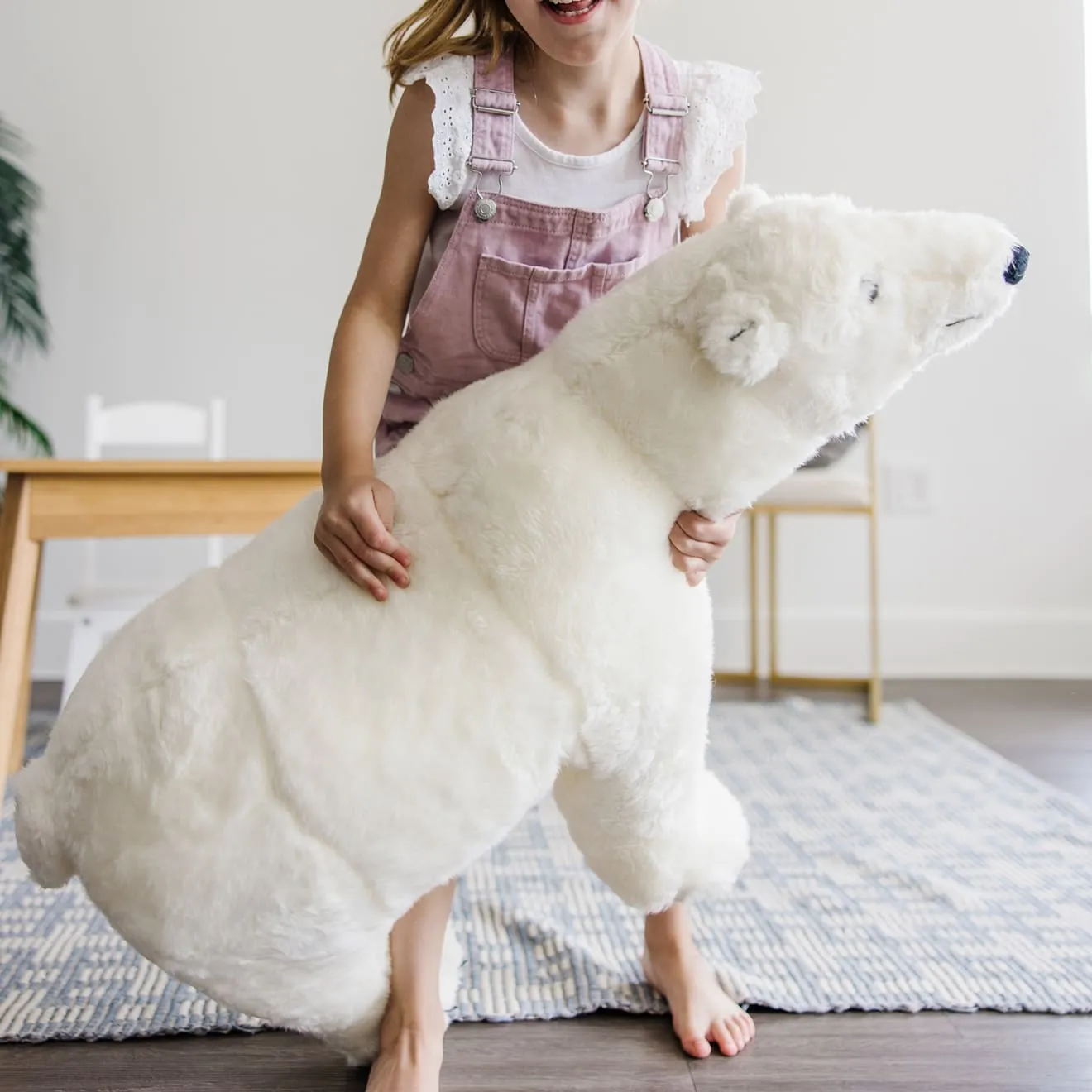 Melissa & Doug Riesen Plüschtier Eisbär weiß 90 cm
