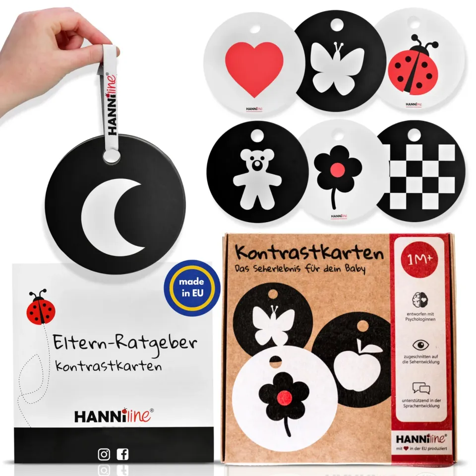 HANNIline Kontrastkarten Baby ab 1. Monat 20 Bilder