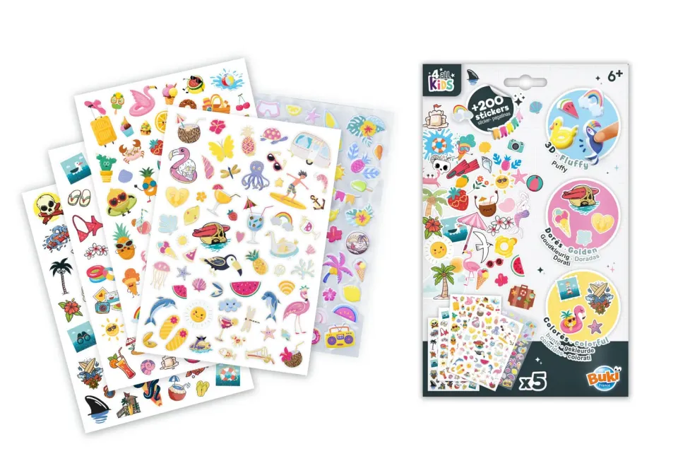 Buki France FK018 Stickertasche Summer Sticker 200 Sommer Gold