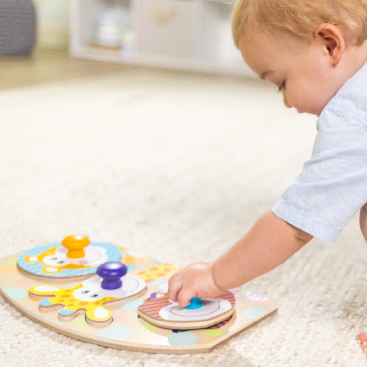 Melissa & Doug Safari Steckpuzzle Holz 3 Teile ab 1 Jahr