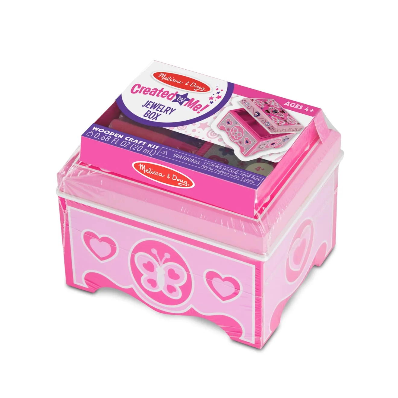 Melissa & Doug Created by Me Schmuckkästchen Bastelset Holz rosa