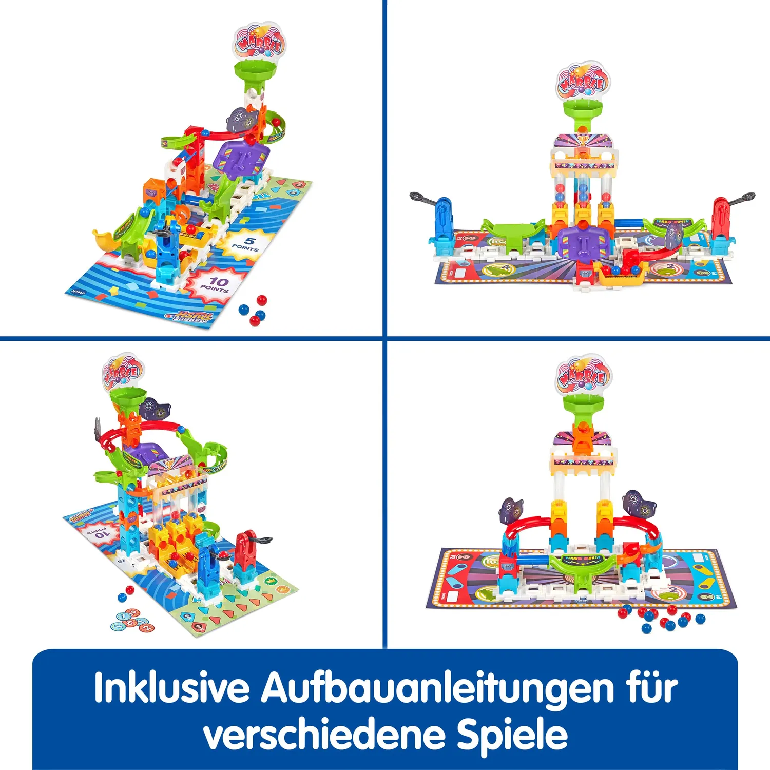 Vtech Marble Rush S300 Kugelbahn Gaming Set mit MarBalls Duell
