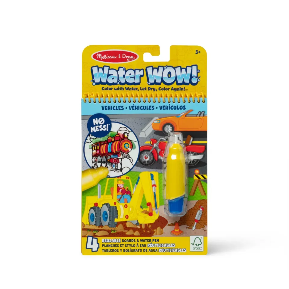 Melissa & Doug Water Wow! Malbuch Fahrzeuge Wasserstift