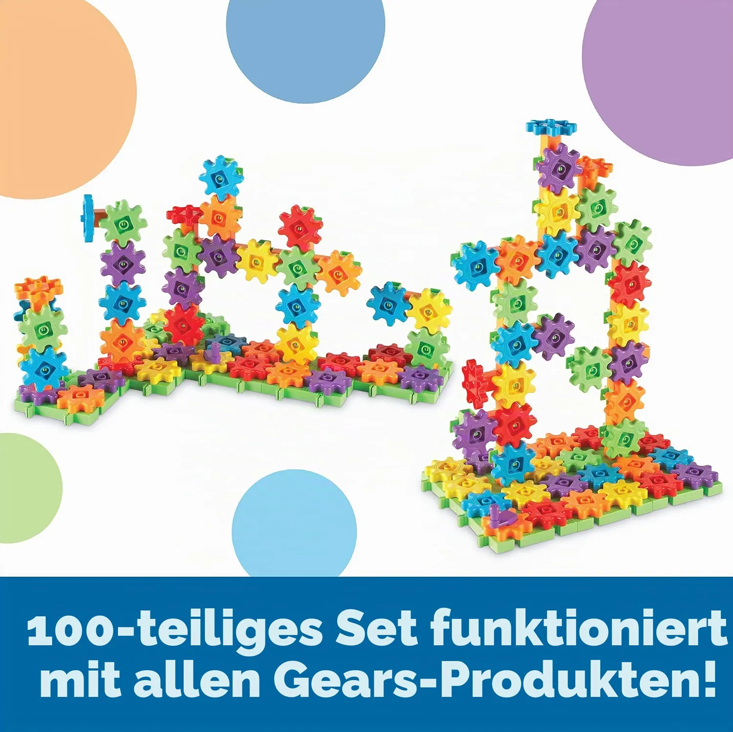 Learning Resources Gears Gears Gears Einsteiger-Bausatz 100 Teile
