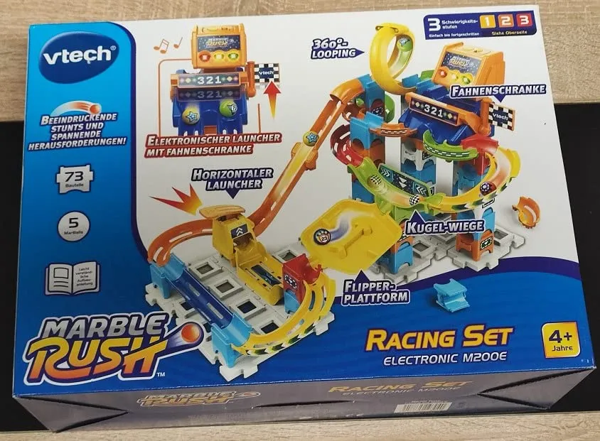Vtech Marble Rush Racing Set M200 E Kugelbahn 73-teilig mit Sound