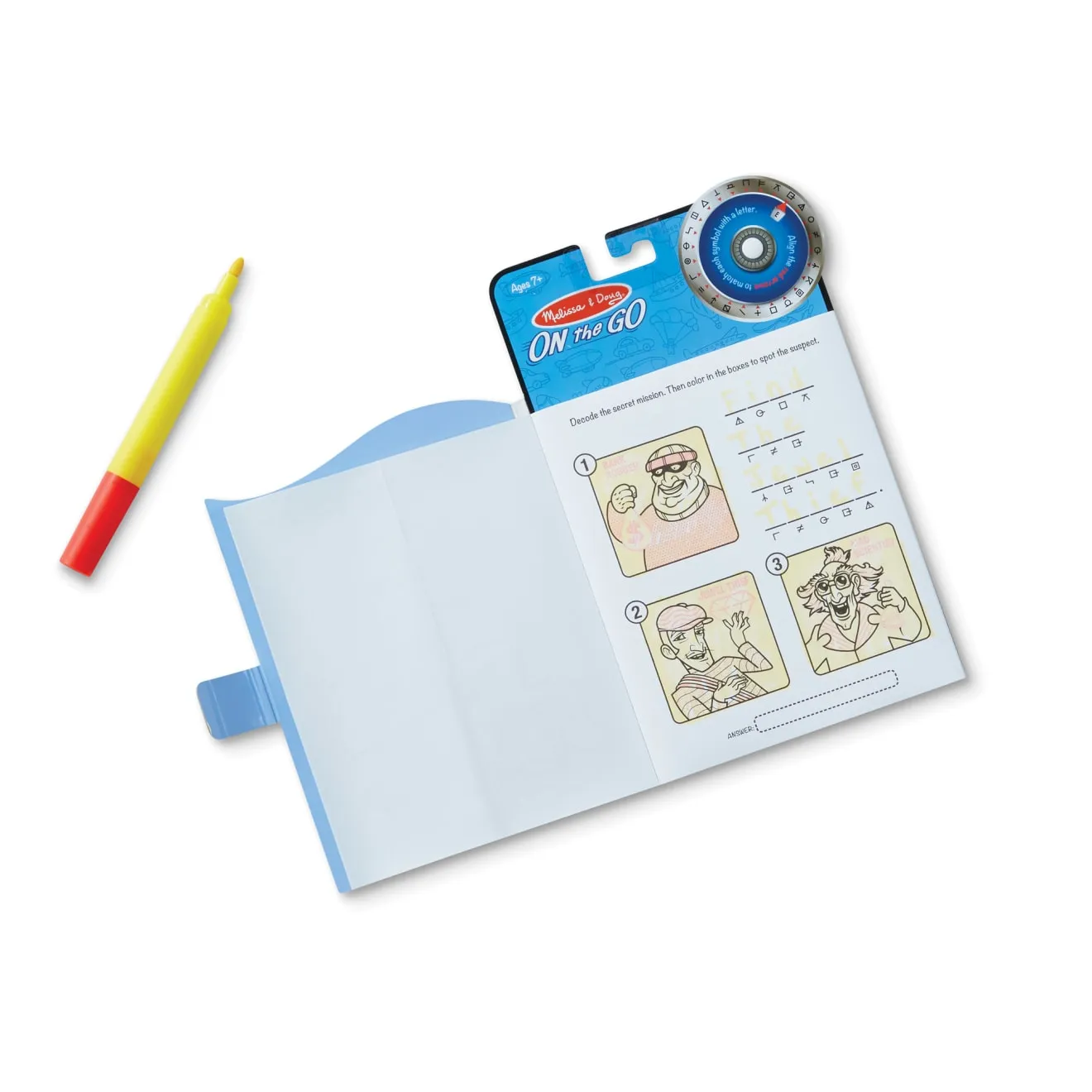 Melissa & Doug Secret Decoder Rätselbuch Reisen 18 Seiten