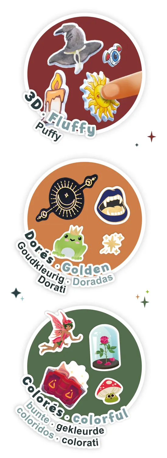 Buki France FK020 Stickertasche 200 Märchen A5 Gold