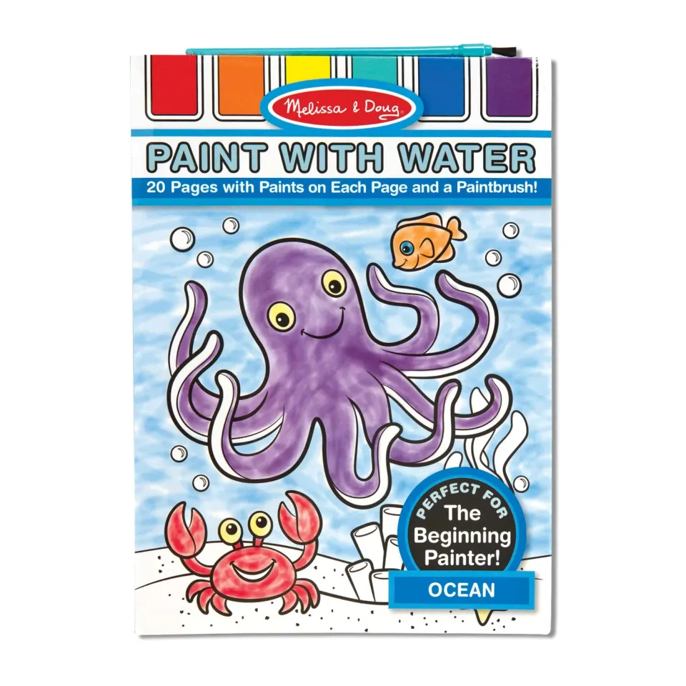 Melissa & Doug Paint With Water Ocean Malbuch mit Wasserfarben