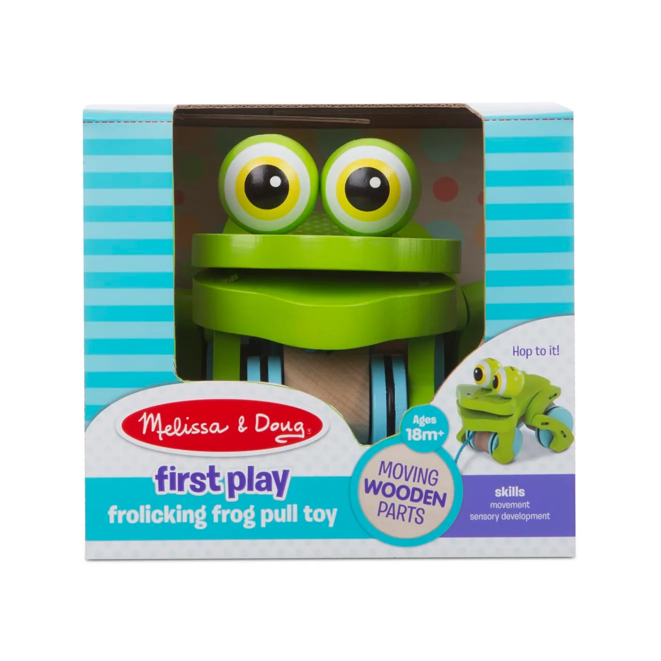 Melissa & Doug Frolicking Frog Nachziehtier Holz ab 18 M.