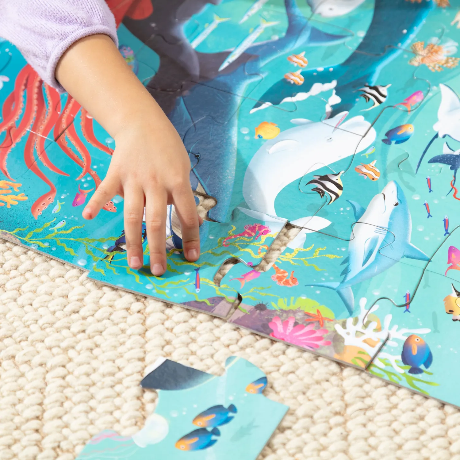Melissa & Doug Underwater Floor Puzzle Bodenpuzzle 48 Teile groß