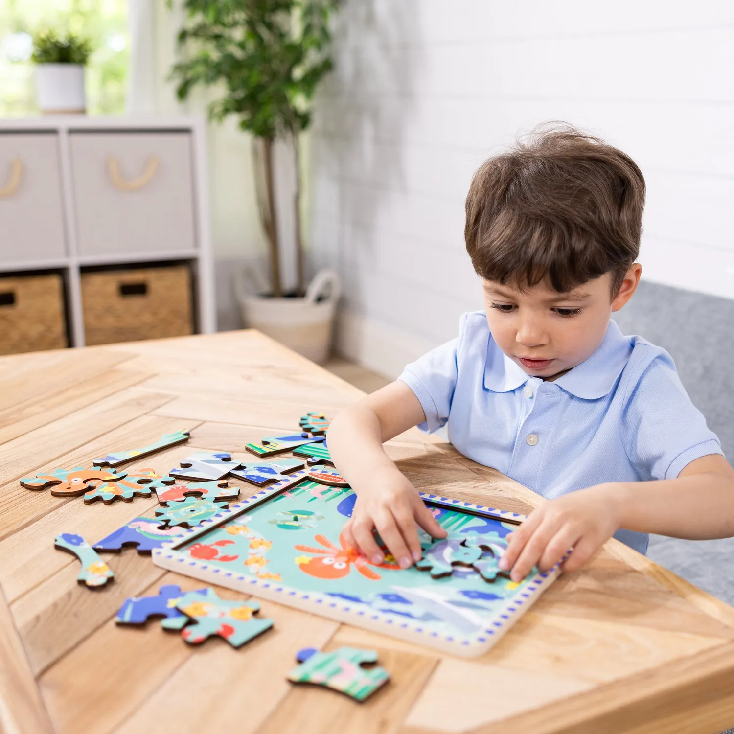 Melissa & Doug Wooden Underwater Gear Puzzle 18 Teile Holzpuzzle