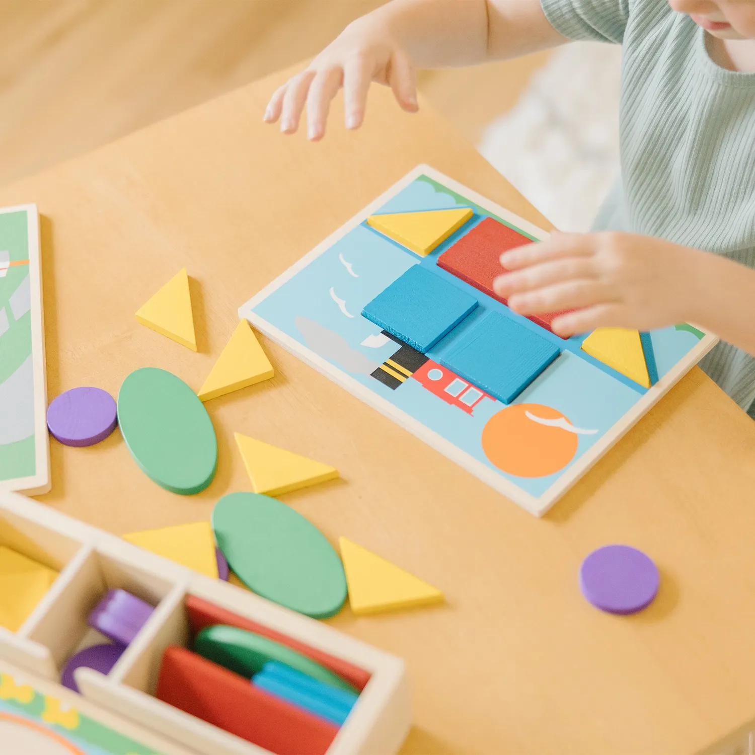 Melissa & Doug Beginner Pattern Blocks Legespiel Holz