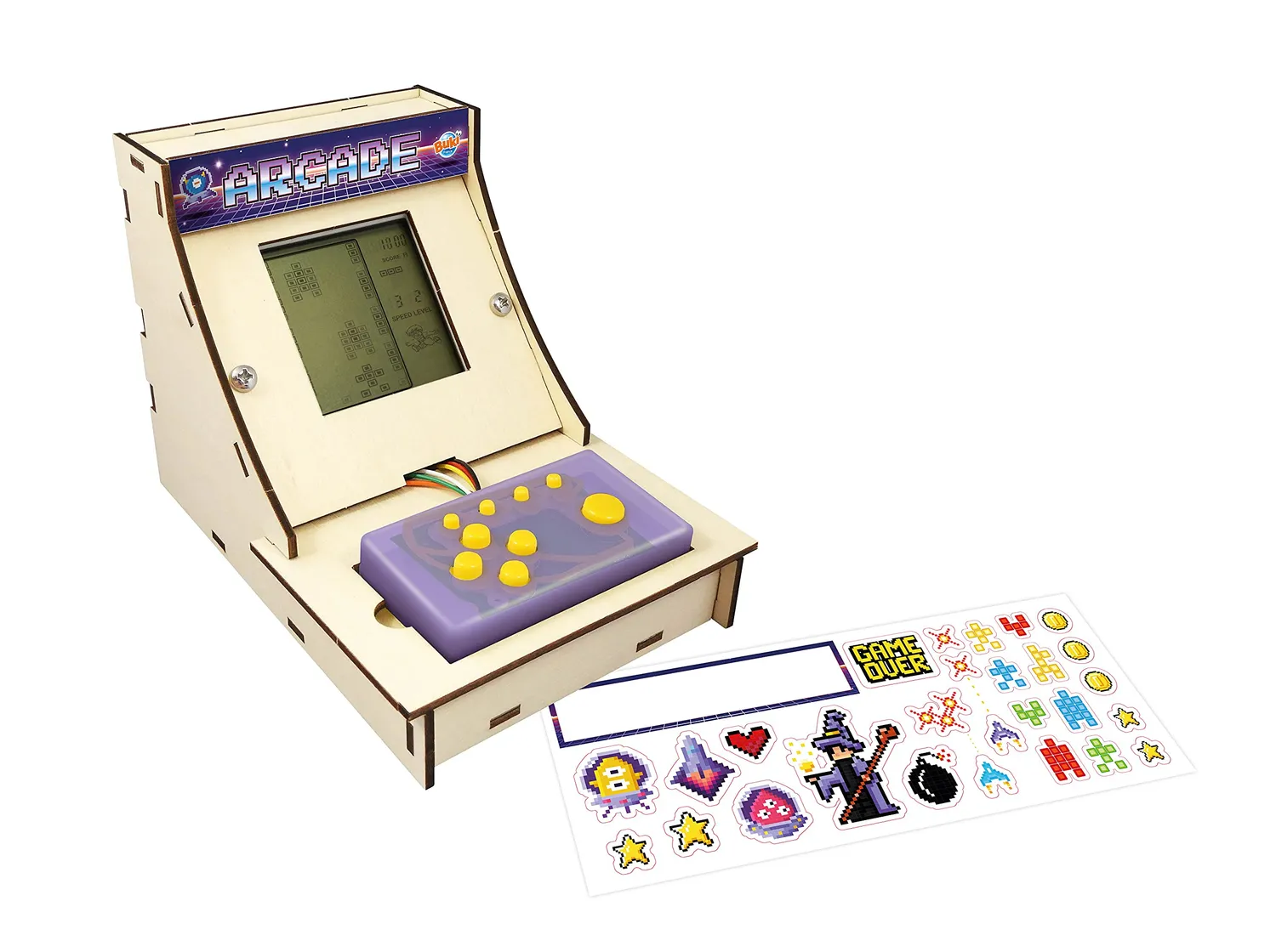 Buki 2167 Arcade-Terminal Bausatz mit 12 Spielen