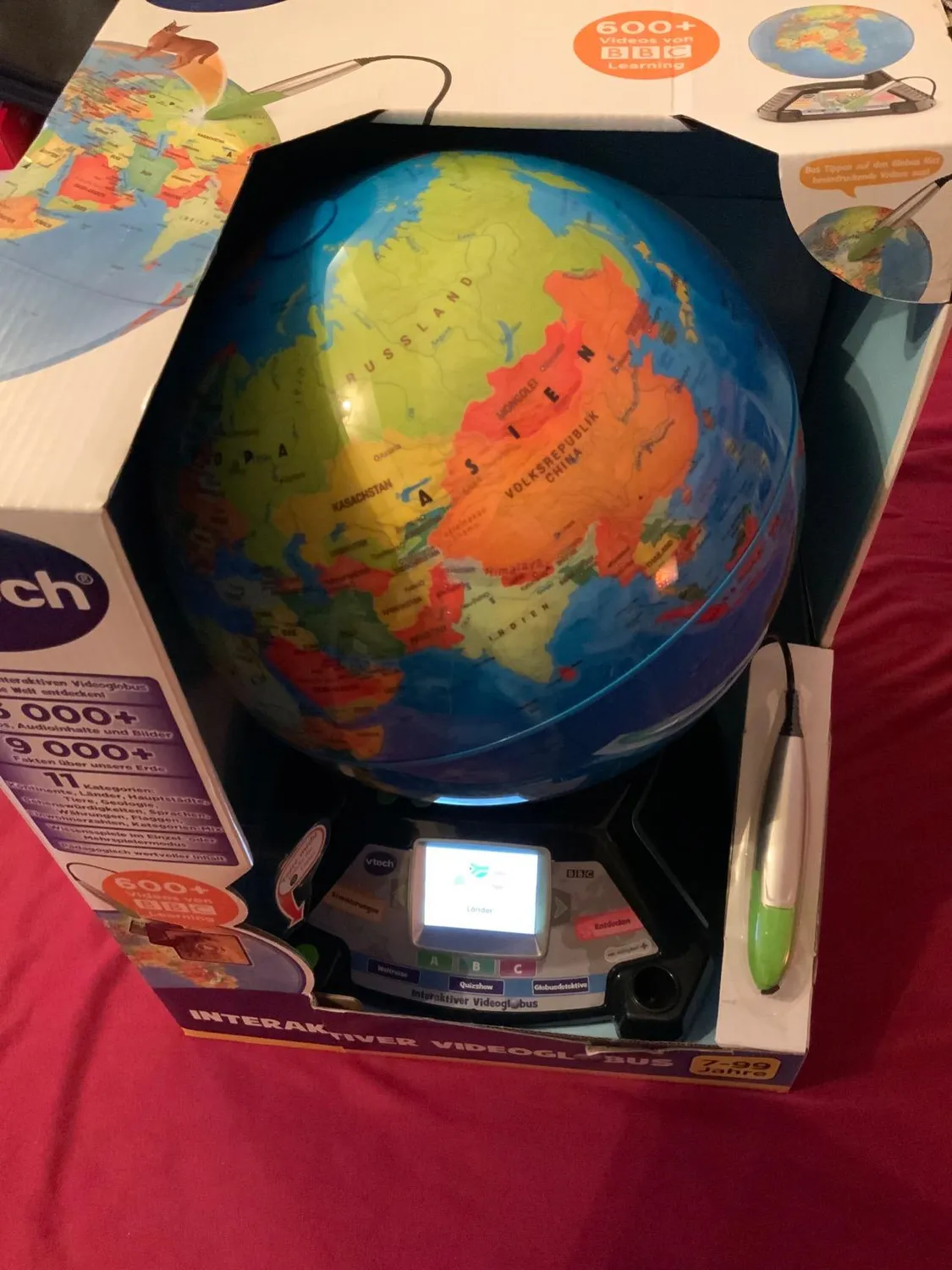 VTech 80-605404 Interaktiver Videoglobus Lernglobus ab 7 J.