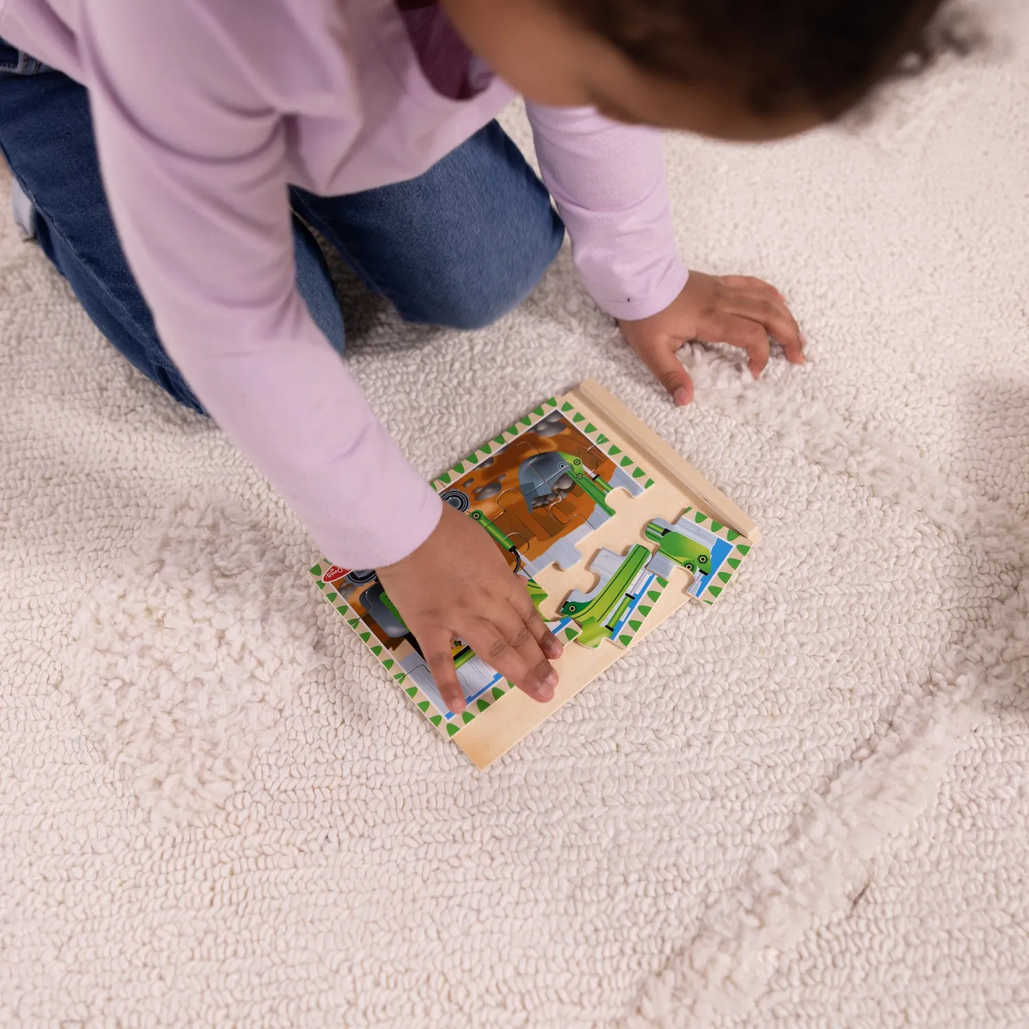 Melissa & Doug Construction Holzpuzzle Baufahrzeuge 4x12 Teile