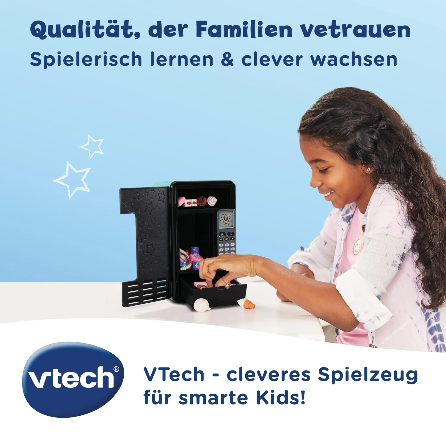 VTech KidiSecrets Traumtresor Kindersafe Lila-Schwarz mit Code